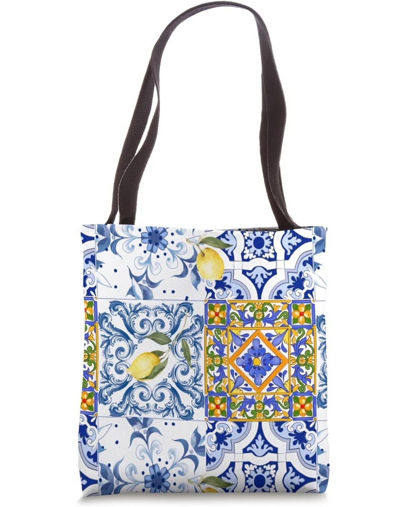 Summer,Sicily inspired,lemon art Tote Bag $12.32 Totes