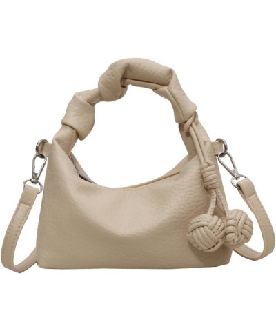 Womens Retro Leather Shoulder Bag Small Dumpling Crossbody Bag for Women Totes Bag Handbag Satchel Purses (White) White $19.0...