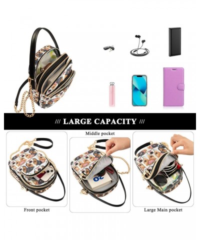 Crossbody Bag for Women, Dog Face Phone Purse Detachable Chain Bag Shoulder Handbag Wallet $12.71 Crossbody Bags