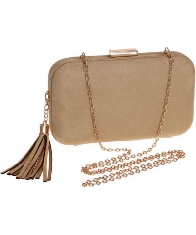 Faux Suede Evening Bags Women Tassel Clutch Bags Red $13.92 Evening Bags