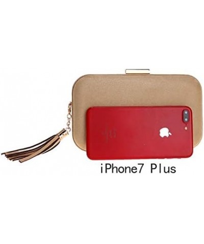 Faux Suede Evening Bags Women Tassel Clutch Bags Red $13.92 Evening Bags