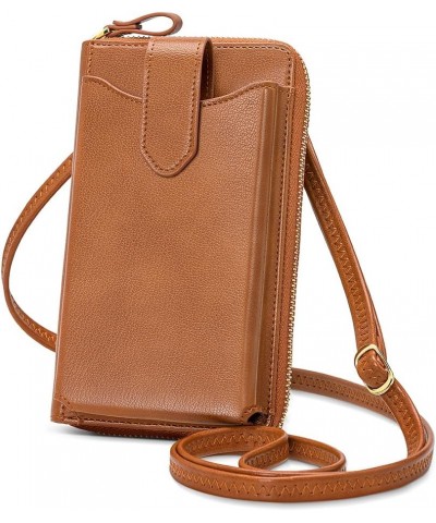 Small Crossbody Cell Phone Purse for Women, Lightweight Mini Shoulder Bag Wallet with Credit Card Slots Z01-brown $10.56 Cros...