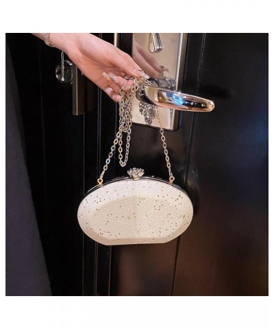 European And American Fashion Shiny Women's Shoulder Crossbody Bag Chain Evening Bag Gold $33.93 Evening Bags