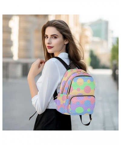 Women's Small Fashion Backpack Vivid Polka Dot Print Ladies Travel Daypack Aesthetic Shoulder Bag 11.4×6.1×14.1 IN $16.00 Bac...