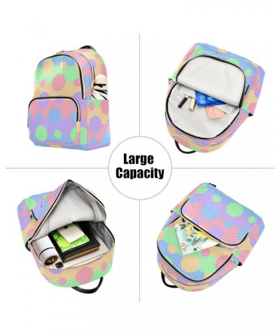 Women's Small Fashion Backpack Vivid Polka Dot Print Ladies Travel Daypack Aesthetic Shoulder Bag 11.4×6.1×14.1 IN $16.00 Bac...