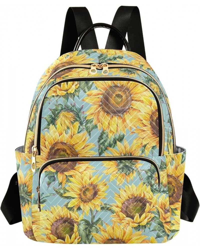 Sunflower Wildflowers Women's Backpack Purse Causal Daypack Work Travel College Business Trip Bag Shoulder Bag Small $14.75 B...