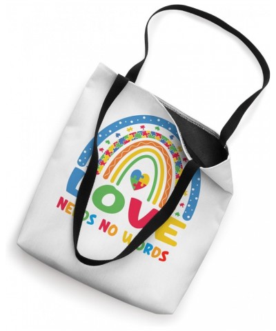 Love Needs No Words Autism Awareness, Be kind kids Tote Bag $10.56 Totes