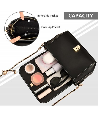 Crossbody Bags for Women Trendy Women's Black Shoulder Bag Small PU Leather Flap Cross Body Bag Handbags Pattern5 $24.18 Cros...