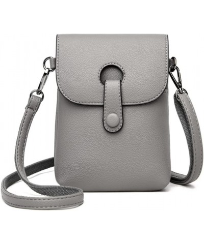 Women Fashion Crossbody Bags Delicate Solid Color Phone Bags Coin Purse Gray $18.72 Totes