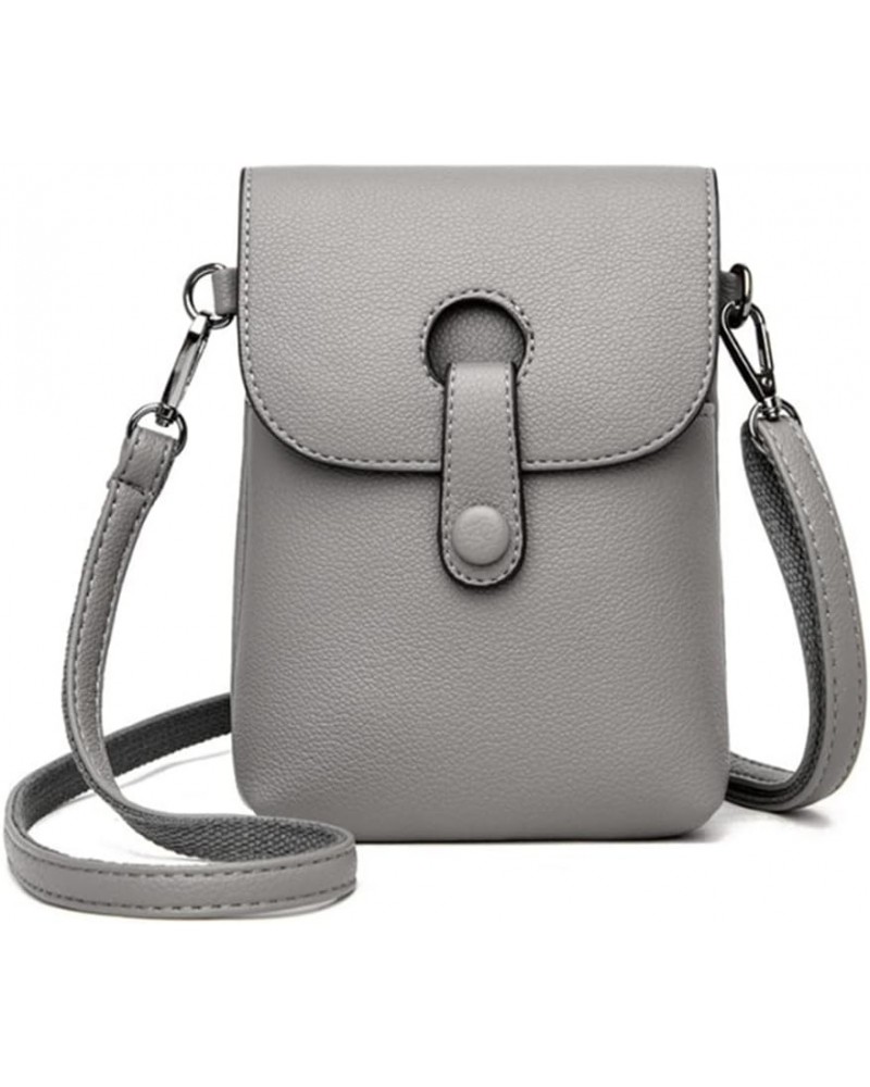 Women Fashion Crossbody Bags Delicate Solid Color Phone Bags Coin Purse Gray $18.72 Totes