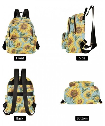 Sunflower Wildflowers Women's Backpack Purse Causal Daypack Work Travel College Business Trip Bag Shoulder Bag Small $14.75 B...