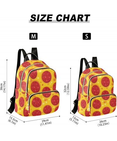 Women's Small Fashion Backpack Pizza Texture Print Ladies Travel Daypack Aesthetic Shoulder Bag 10.2×5.1×12.5 IN $15.68 Backp...