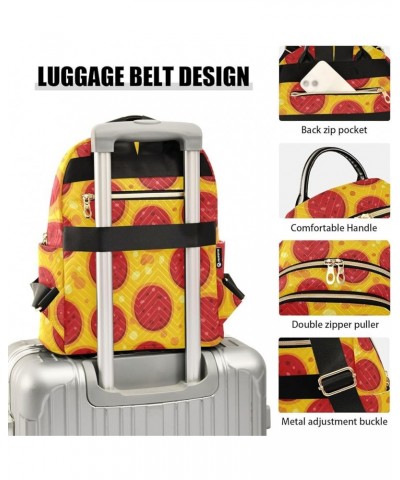 Women's Small Fashion Backpack Pizza Texture Print Ladies Travel Daypack Aesthetic Shoulder Bag 10.2×5.1×12.5 IN $15.68 Backp...