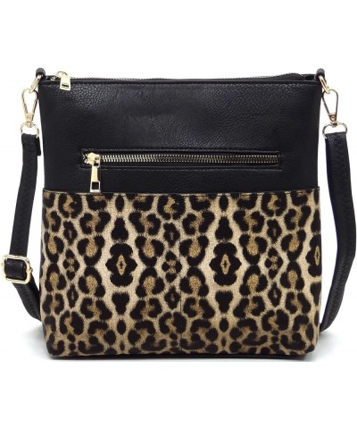 Leopard Print Crossbody Bag Animal Printed Shoulder Bag Womens Purse Satchel D-leopard $15.46 Satchels