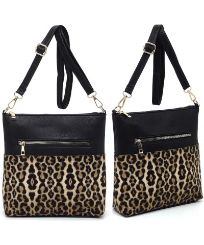 Leopard Print Crossbody Bag Animal Printed Shoulder Bag Womens Purse Satchel D-leopard $15.46 Satchels