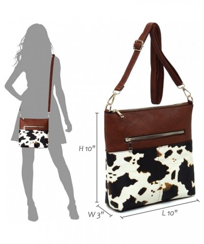 Leopard Print Crossbody Bag Animal Printed Shoulder Bag Womens Purse Satchel D-leopard $15.46 Satchels