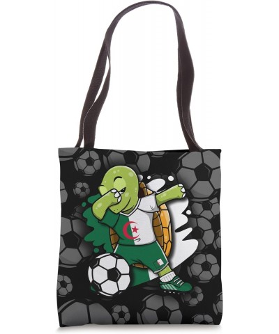 Dabbing Turtle Algeria Soccer Fans Jersey Algerian Football Tote Bag $11.74 Totes