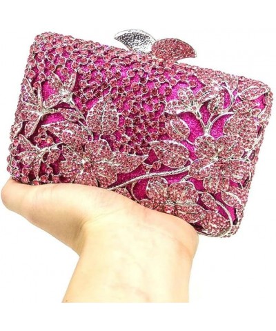 Dazzling Flower Rhinestone Evening Bag Wedding Cocktail Party Clutch Handbags Elegant Women Crystal Purses Champagne Gold Whi...