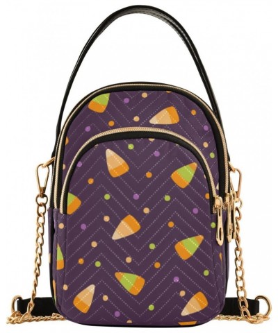 Halloween Candies Purple Crossbody Bags for Women Crossbody Bag Phone Purse with Chain Strap for Gifts $13.25 Crossbody Bags