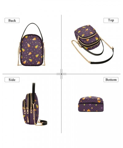 Halloween Candies Purple Crossbody Bags for Women Crossbody Bag Phone Purse with Chain Strap for Gifts $13.25 Crossbody Bags