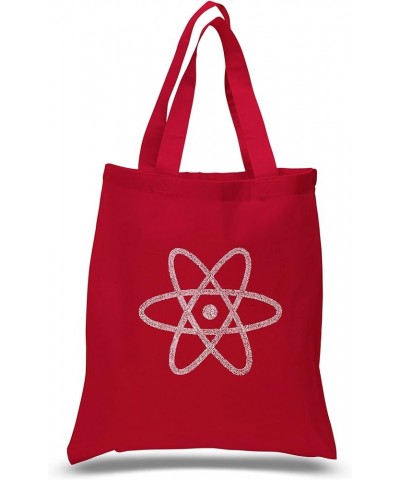 Word Art S Tote Bag - Atom Elements on Periodic Table Word Art Red $9.27 Totes