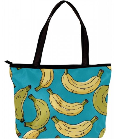 Handbags for Women, Zipper Tote Bag, Shoulder Bag, banana pattern fruit $13.75 Totes