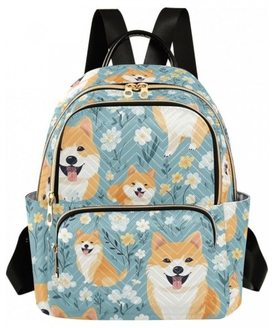 Cute Shiba Inu Dog Backpack for Women Fashion Shoulder Bags Small Casual Daypack Travel Bag S 202a4631 M(11.4"x6.1"x14.17") 2...