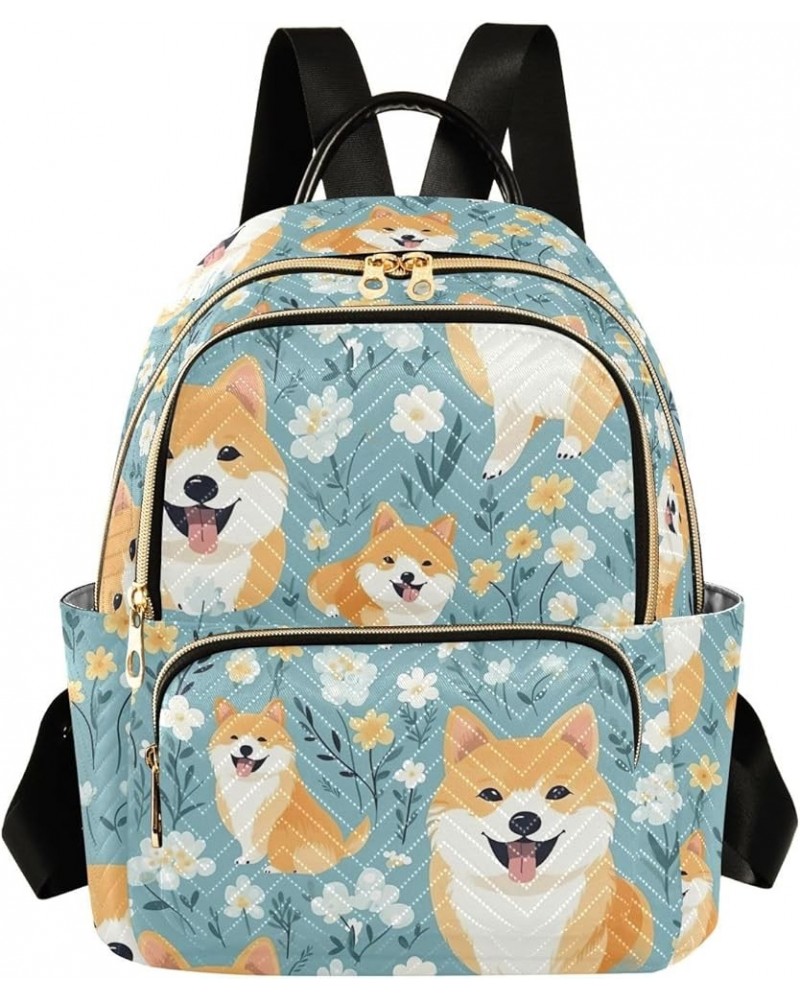 Cute Shiba Inu Dog Backpack for Women Fashion Shoulder Bags Small Casual Daypack Travel Bag S 202a4631 M(11.4"x6.1"x14.17") 2...