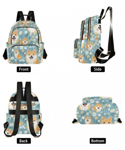 Cute Shiba Inu Dog Backpack for Women Fashion Shoulder Bags Small Casual Daypack Travel Bag S 202a4631 M(11.4"x6.1"x14.17") 2...