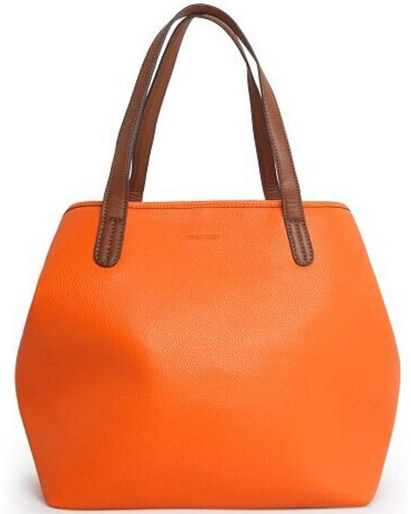 Women Fashion Handbags Tote Bag Shoulder Bag Top Handle Satchel PU Leather Hobo Bag Orange $23.83 Totes