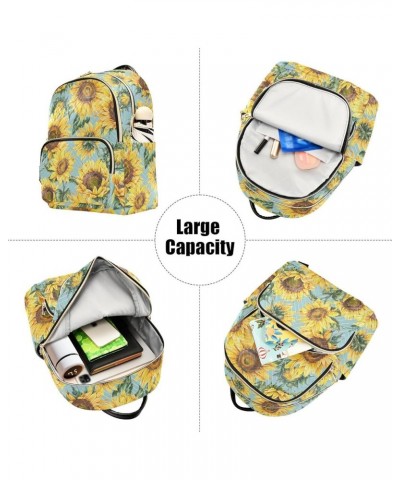 Sunflower Wildflowers Women's Backpack Purse Causal Daypack Work Travel College Business Trip Bag Shoulder Bag Small $14.75 B...