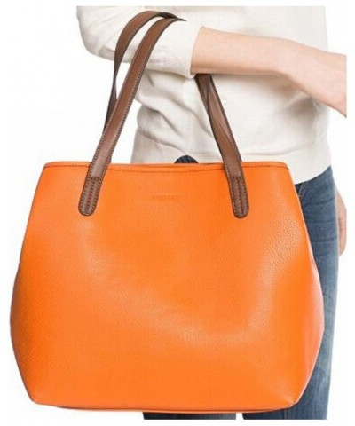 Women Fashion Handbags Tote Bag Shoulder Bag Top Handle Satchel PU Leather Hobo Bag Orange $23.83 Totes