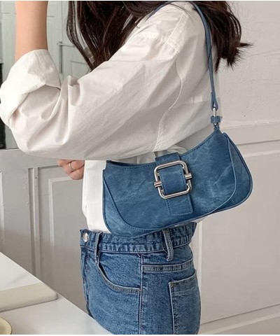 Vintage Y2K Hobo Bags for Women Half Moon Satchel Handbags with Zipper Shoulder Bag Tote Bag for Travel Work 2023 Style01-bei...