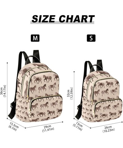 Women Backpack Cute Watercolor Horse Brown Foal Anti-Theft Travel Backpack with Luggage Belt Lightweight Handbag Lady Purse R...