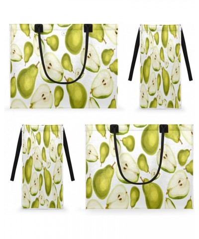 Pears Fruit Pattern Cute Tote Bag with Digital Printing | Multi-Surface Design | Interior Pockets & Exterior Buttons | Ideal ...