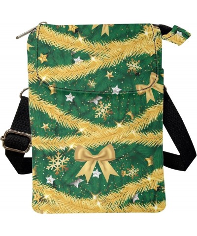 Small Crossbody Purse for Women Teen Girls Handbag Sling Cell Phone Bags Xmas Tree $12.44 Crossbody Bags