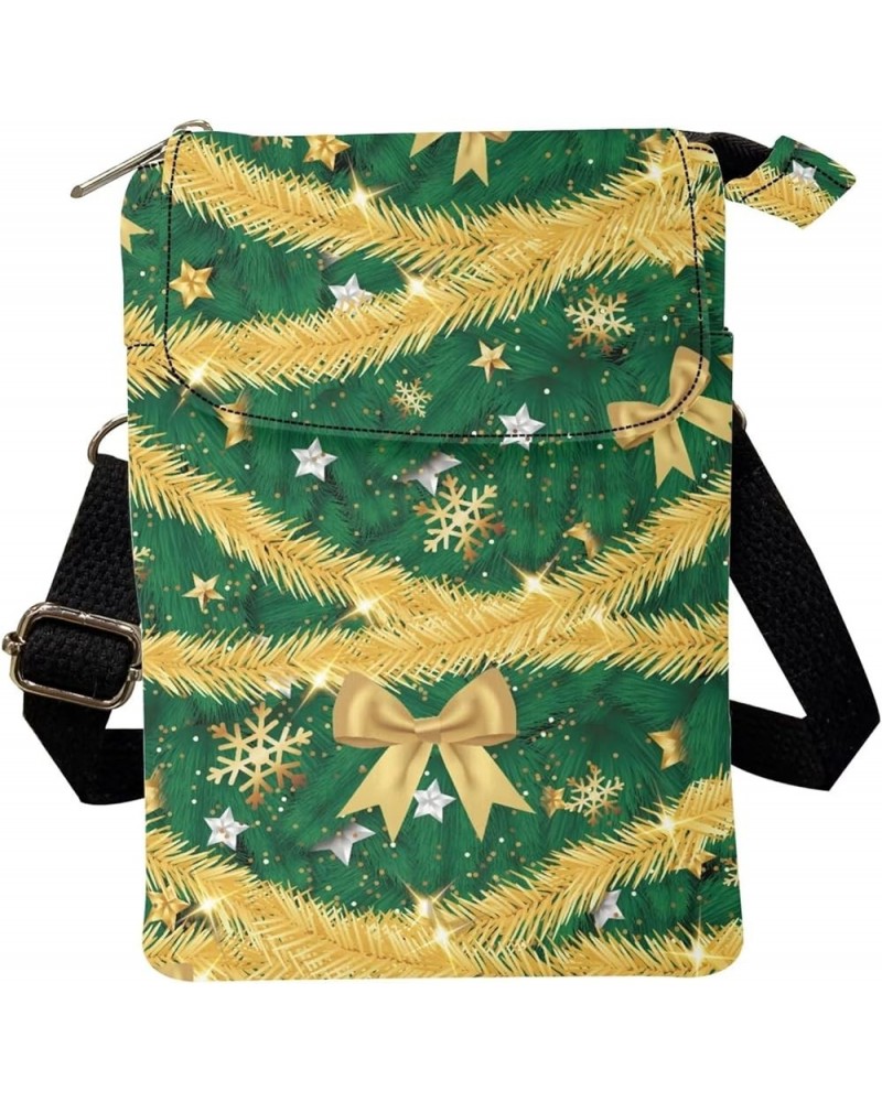 Small Crossbody Purse for Women Teen Girls Handbag Sling Cell Phone Bags Xmas Tree $12.44 Crossbody Bags