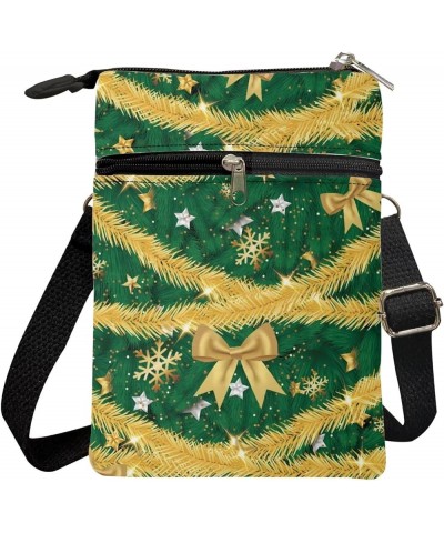 Small Crossbody Purse for Women Teen Girls Handbag Sling Cell Phone Bags Xmas Tree $12.44 Crossbody Bags