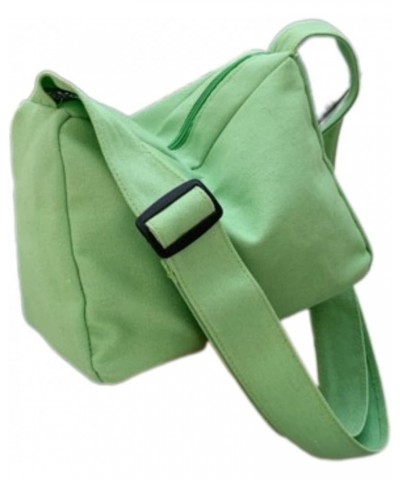 Large-capacity Shoulder Bag Women's Messenger Tote Bag with Zipper Crossbody Bags for Women Solid Color Green $10.51 Totes