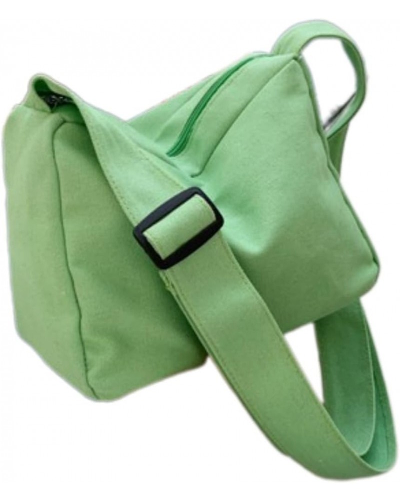 Large-capacity Shoulder Bag Women's Messenger Tote Bag with Zipper Crossbody Bags for Women Solid Color Green $10.51 Totes