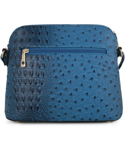 Lightweight Dome Crossbody Bag Shoulder Bag with Animal Skin Pattern | Tassel Zipper Crocodile Peacock $11.98 Crossbody Bags