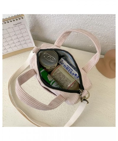 Women's Mini Corduroy Shoulder Bag Ladies Crossbody Handbags Mini Canvas Bag Casual Purse Cloth Pouch for Girl Beige $10.49 S...