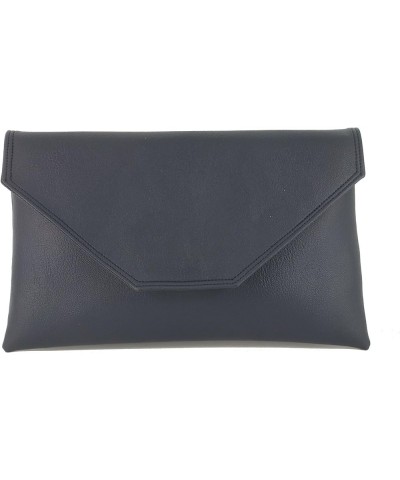 Womens Stylish Clutch Purse Shoulder Bag Faux Leather Dark Navy $18.44 Clutches