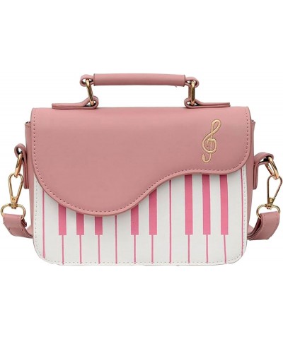 Women Piano Music Mini Purse Top Handle Handbag Tote Bag Shoulder Crossbody Bag Pink $16.23 Handbags