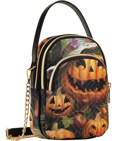 Halloween Icons Womens Handbags Crossbody Handbags for Women Halloween Pumpkins $10.69 Shoulder Bags