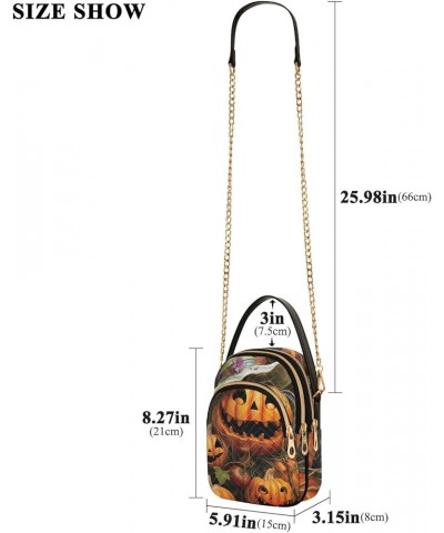 Halloween Icons Womens Handbags Crossbody Handbags for Women Halloween Pumpkins $10.69 Shoulder Bags