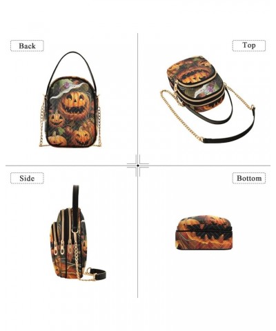 Halloween Icons Womens Handbags Crossbody Handbags for Women Halloween Pumpkins $10.69 Shoulder Bags