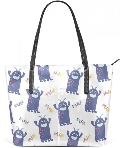 Handbags for Women Tote Bags with 11.08"(L) x 3.54"(W) x 11.02"(W) - Cute Sharks Cutemonsters 3 $25.36 Totes