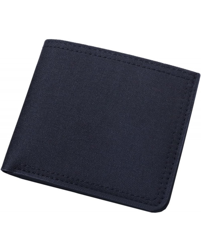 7plus Phone Case Wallet Fashion Coin ID Short Wallet Solid Color Neutral Men Canvas Open Purse Wallet 0-Black $8.41 Wallets