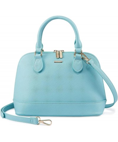 Small Crossbody Bags for Women Classic Double Zip Top Handle Dome Satchel Bag Shoulder Purse Blue-green $13.12 Satchels